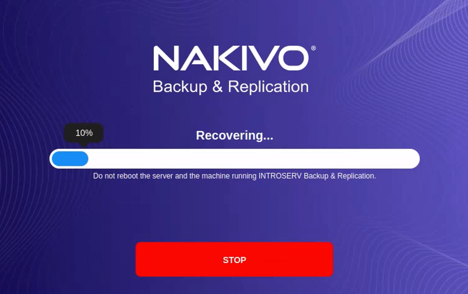 Copia de seguridad del servidor mediante el servicio INTROSERV Backup